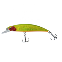 Leurre de pêche LUTAC Diving Long Lip Trolling Minnow avec yeux 3D en ABS pour la pêche en eau salée, gros gibier, carpes et barres, poids 16g, hameçons inclus