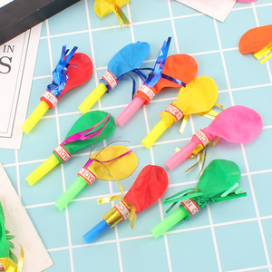 Whistle <b>Balloons</b> Plastic <b>Round</b> Party Supplies Birthday Cheer Props Children's Toys - Product Image 2