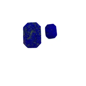 Лучшее качество натуральный синий лазурит драгоценный камень плоская спинка для изготовления ювелирных изделий