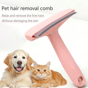 Peine para Eliminar Pelo de Mascotas de Acero Inoxidable Ecológico con Logotipo Personalizado de Fábrica 2026, Cuchilla Curva para Perros y Gatos - Herramientas de Aseo - Product Image 2