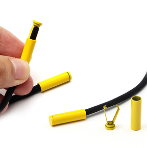 Stoppeur de cordon rond en alliage de zinc personnalisé de 20 mm avec cordon de serrage, embouts de verrouillage élastiques <span class=keywords><strong>pour</strong></span> vêtements - Marque YLDS - Product Image 4