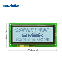 Module d'affichage graphique LCD SIMAIR 19264-ZA 192x64 ST7920 5V STN 6 heures Interface 8 bits/4 bits/sérielle 130x65mm Rétroéclairage LED