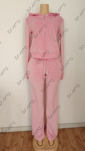 Fall Jogging Suit <strong>Women</strong> Sweatsuit Custom LOGO Striped <strong>Velvet</strong> Tracksuit <strong>Women</strong> Red Velour Jacket and <strong>Jogger</strong> Two Piece Pants Set - Product Image 4