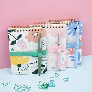 Verplaatsbaar Plant Bloem Kleur Print En Soft Touch Lamineren Cover Klaar Gemaakt Notebooks Libretas Notebook