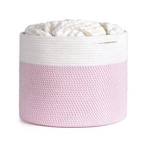 Panier de rangement pliable multi-compartiments en <span class=keywords><strong>corde</strong></span> de coton pour la maison, la cuisine, la salle de bain, la chambre d'enfant et la buanderie - Product Image 1