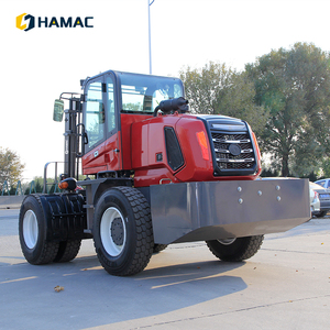 รถยกออฟโรด HAMAC 5 ตัน 4x4 สำหรับใช้งานกลางแจ้งบนพื้นผิวทางเรียบ เครื่องยนต์ดีเซล ระบบไฮดรอลิก พร้อมตัวเลื่อนด้านข้าง เสากระโดงสองท่อน ควบคุมการทำงานแบบนั่งขับ ระบบลม - Product Image 3