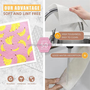 Paños de Cocina Suecos 100% Biodegradables, Esponja de Limpieza Ecológica, Paño Reutilizable Tipo Toalla de Papel para Lavar Platos - Product Image 4