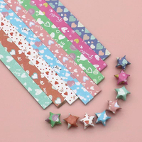 Papier étoiles origami, bandes de papier étoiles porte-bonheur pour cartes faites à la main, cadeaux, décoration de fête, décoration artisanale, 540 pièces