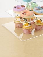 Présentoir à gâteaux multicouche en acrylique transparent, idéal pour la présentation de desserts et aliments lors de mariages et fêtes – Nouveauté Printemps, Vente Flash