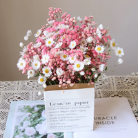 Éternelle rodanthe marguerite naturel ture fleur séchée blanc rose fleur matériel pour Bouquet Fleurs et plantes pour artisanat d'art