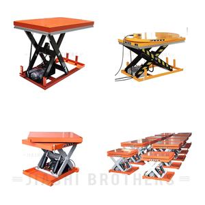 Platform pengangkat gunting hidrolik, peralatan mengangkat dek ganda, kapasitas beban 1-10 Ton, Remote Control untuk gudang - Product Image 1