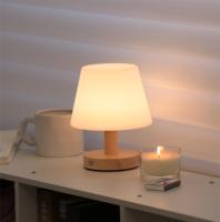 Design romantique organique simple nordique bois PE 2000mAh led tables recharge lampe veilleuses pour décor de chevet