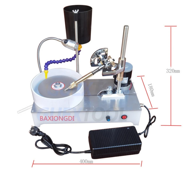 Precision Jewelry Stone Polishing Machine Molding Machine Gem Faceting Machine DC Stepless Speed Gem Angle Grinder Engraving