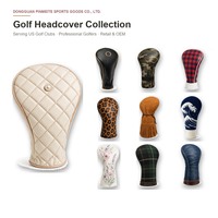 Housse de tête de driver de golf unie, minimaliste, prête pour la broderie, surface vierge, service de couture, économique, pour clubs et revendeurs