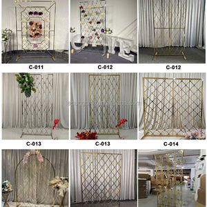 LEDA Wedding Furniture Stainless Steel silver Wedding <b>Backdrop</b> for Wedding Events <b>Backdrop</b> Party Photography Background - Product Image 6
