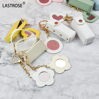Étui à rouge à lèvres en cuir végétalien à changement de couleur, porte-clés, huile à lèvres hydratante longue durée, étui à gloss à lèvres personnalisable – Vente chaude