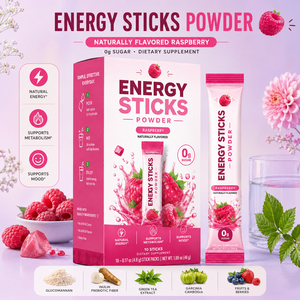 Barritas Energéticas con Sabor a Frambuesa, Sin Azúcar, en Polvo, Energía Natural, Apoyo al Metabolismo y el Estado de Ánimo, Sin <span class=keywords><strong>Gluten</strong></span> - Product Image 6