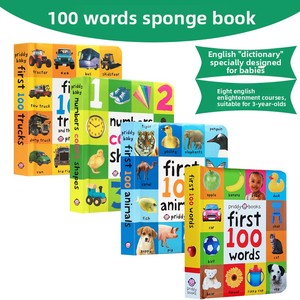 Libro de cartón personalizado <span class=keywords><strong>con</strong></span> portada en inglés, los primeros 100 <span class=keywords><strong>palabras</strong></span>, <span class=keywords><strong>diccionario</strong></span> ilustrado de animales, libros Priddy, libro para bebés a prueba de desgarros - Product Image 2
