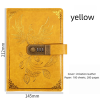 Carnet de notes A5 avec mot de passe, motif Phénix, NAB07, couverture en simili cuir Shuangluo, 100 feuilles, cadeau pour le bureau, les réunions d'affaires