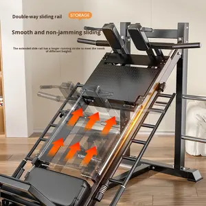 Máquina de Piernas Invertida Ajustable de Metal para Uso Doméstico, Entrenador de Fuerza Muscular de Piernas, Sentadilla Hack de 45 Grados con Elevación de Piernas Integrada - Product Image 5