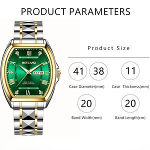 Reloj de Pulsera de Cuarzo para Hombre LP08, Nuevo Modelo de Lujo, Resistente al Agua, Luminoso, con Fecha, Caja de Aleación, Esfera Tonneau, MSTIANQ - Product Image 5