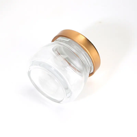 Toples kaca bulat 30ml 50ml 75ml 100ml 120ml 150ml untuk Jelly Jam Sarang Burung botol puding dengan tutup aluminium berwarna
