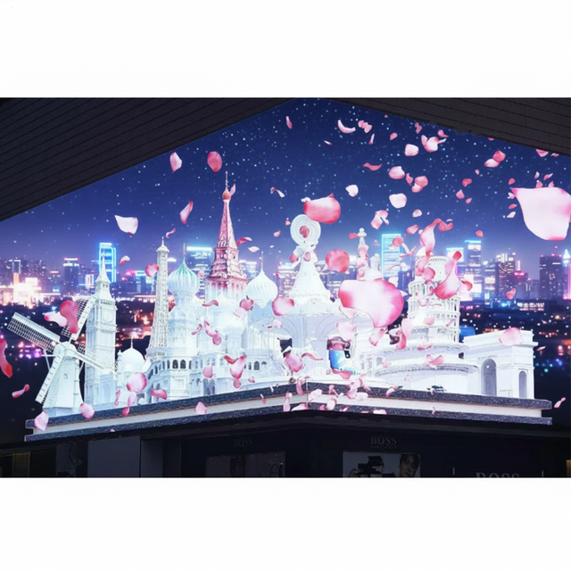 P6 P8 IP65 Outdoor Waterproof 3D Naked Eye Hologram LED Display SDK Interactive Immersive Advertising Video Wall Panel Screen