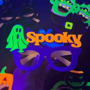 Lunettes d'Halloween phosphorescentes pour enfants, montures néon fantôme et citrouille, accessoires de fête et de photographie pour enfants - Product Image 6
