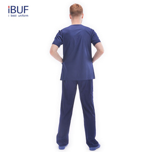 Uniforme Médico Transpirable <span class=keywords><strong>de</strong></span> Manga Corta para Enfermera o <span class=keywords><strong>Doctor</strong></span>, Color Liso, Talla Grande, Tela Suave, Ropa <span class=keywords><strong>de</strong></span> Trabajo para Hospital - Product Image 3
