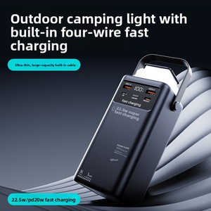 พาวเวอร์แบ<span class=keywords><strong>ง</strong></span>ค์พลาสติกขนาดใหญ่ ความจุ 160000mAh สำหรับใช้งานกลางแจ้ง พร้อมสายชาร์จในตัว ชาร์จเร็ว สำหรับไฟแคมป์ปิ้<span class=keywords><strong>ง</strong></span>และใช้<span class=keywords><strong>ง</strong></span>านกับมือถือ - Product Image 2