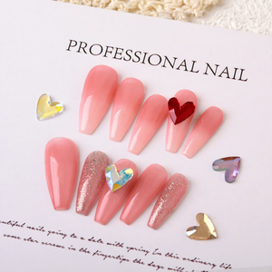 Cristales de Uñas 3D en Forma de V de Alta Calidad, Joyería Brillante, Diamantes de <span class=keywords><strong>Cristal</strong></span> con Base Plana en Forma de Corazón Grande, Dijes para Decoración de Uñas - Product Image 4