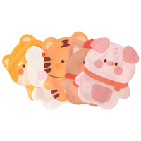 Sachet refermable en PE imprimé en gravure, en forme d'animal de dessin animé, avec fermeture éclair, en Mylar, résistant à l'humidité, pour bonbons et snacks