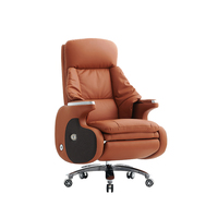 Vente en gros Nouveau design Chaises de bureau en cuir pour directeur exécutif Chaises de bureau pivotantes ergonomiques de luxe EMF