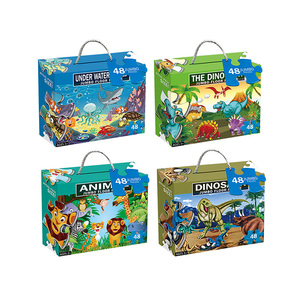 Grosse Puzzle en blocs, ensemble de jouets éducatifs pour enfants, thème océan, ferme, animaux, dinosaure - Product Image 4