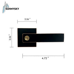 Manijas de puerta de alta calidad, manijas de palanca negras curvadas - Product Image 3