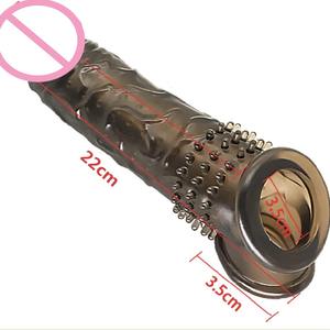 Kondom Pembesar Penis Pria, Sarung Pembesar Penis dari Silikon Karet Realistis, Mainan Seks Pria Tahan Air - Product Image 1