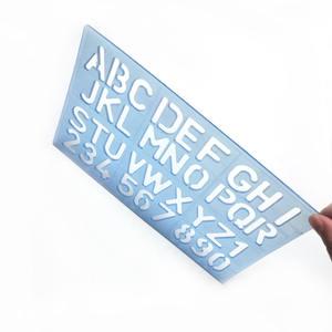 4 Uds Plantilla de plantilla de plástico ecológica juego de reglas de geometría matemática para estudiantes de escuela <span class=keywords><strong>primaria</strong></span> - Product Image 6