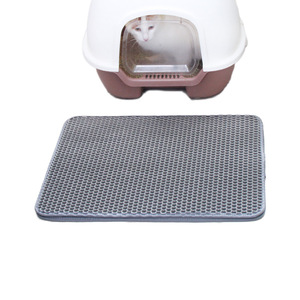 Double Layer EVA <b>Cat</b> <b>Litter</b> Mat Dark Gray Rectangle Washable Anti Scratch Home Pet Supplies For <b>Cat</b> - Product Image 5