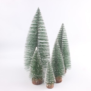 Pohon Natal dekorasi Mini, sikat botol kecil pohon Natal buatan untuk dalam ruang luar ruang rumah pesta - Product Image 2