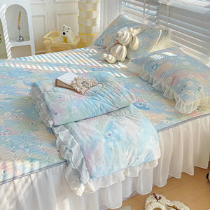 Neue coole vierteilige Bettwäsche Set Fresh Lace Floral Korean <span class=keywords><strong>Bed</strong></span> Röcke Bezüge - Product Image 5