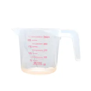 QM 250ml transparenter Messbecher aus Kunststoff mit Griff