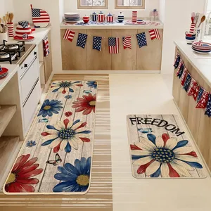 <span class=keywords><strong>Tapis</strong></span> de cuisine personnalisé USA 1776 2026 Semiquincentenaire, antidérapant, robuste et absorbant pour sol de cuisine - Product Image 1