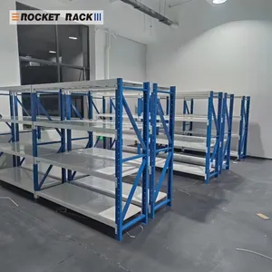 מדפי אחסון 200 ק\"ג, מדפי מוסך, מדפים מצופים באבקה, מערכת מדפים ממתכת למחסן - Product Image 5