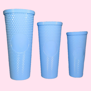 16oz 24oz 3 in 1 kalte Kaffeetasse DIY erhältlich Venti doppelwandiger Kaffee Matte Plastic Bulk Studded Tumbler Grid Ananas Tasse