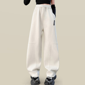 Pantaloni Scimitar a Gamba Larga in Cotone Elasticizzato per Ragazze, Casual, per la Scuola, Lunghi, Rivestiti in PU, Nuova Collezione Primavera - Product Image 4