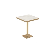 Table à manger moderne avec plateau en marbre et dalle de roche pour restaurant, fast-food, café, salon de thé, snack-bar, ensembles de tables et de chaises