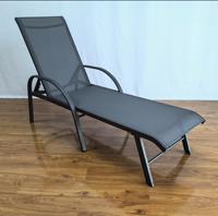 Chaise longue moderne réglable, chaises longues en métal tout temps pour l'extérieur, plage, terrasse, parc, hôtel - Lits de soleil de luxe