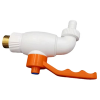 Robinet d'eau en plastique PP à ouverture rapide KT-Wholesale, filetage mâle en laiton 1/2 pouce, pour usage domestique, buanderie, extérieur et jardin
