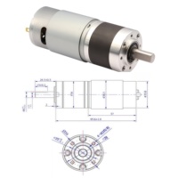 Moteur à courant continu à aimant permanent compact 555 avec encodeur 8-2430 tr/min pour vélo électrique et ventilateur