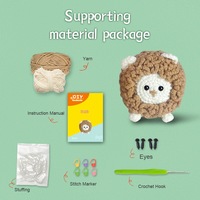 KIVA Kit crochet animal avec accessoires de bricolage pour débutants-Kit de poupée à tricoter pour femmes Modèle en coton polyester K-1564 nouveau design